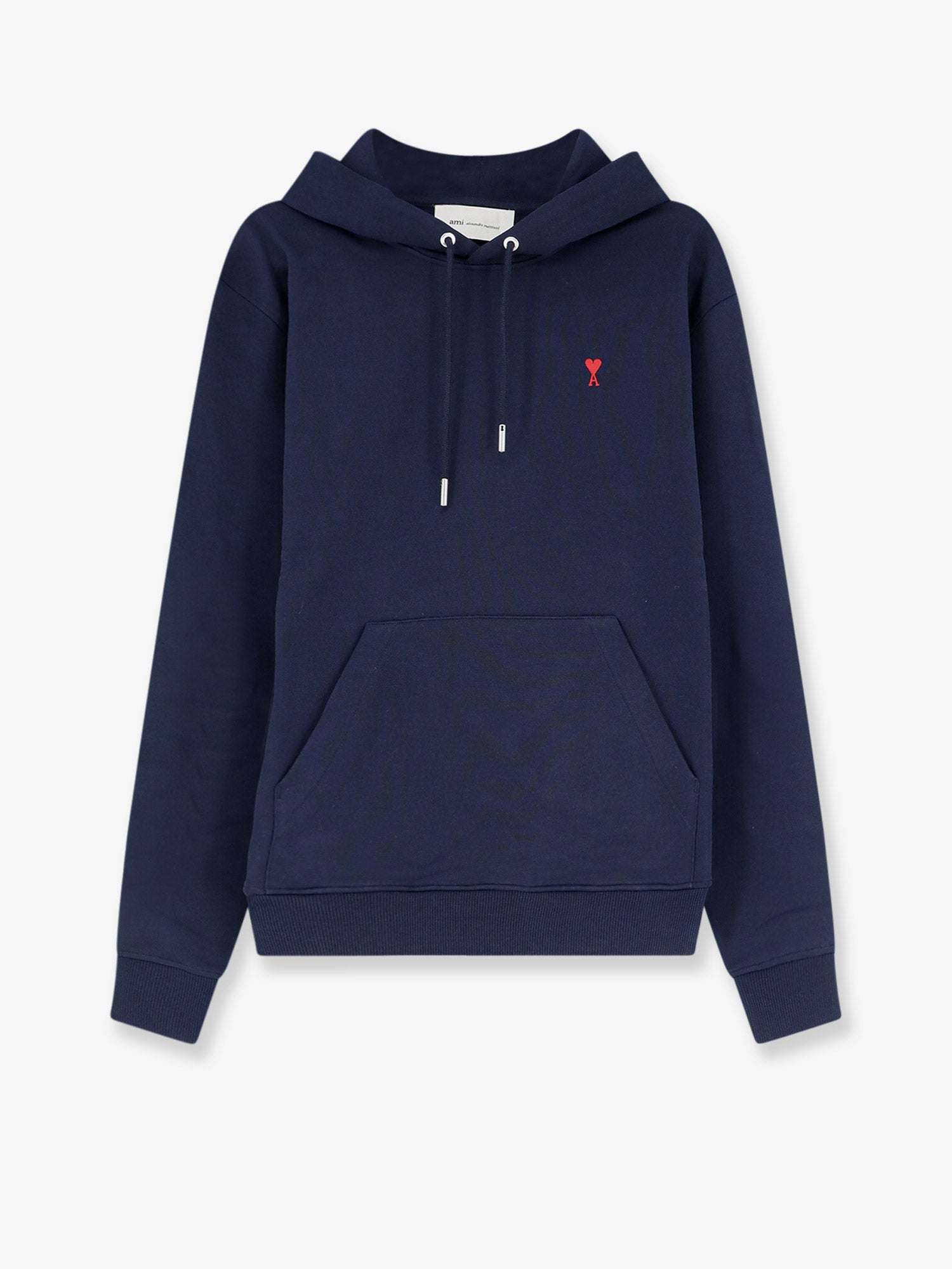 Logo-Embroidered Cotton Hoodie — Navy