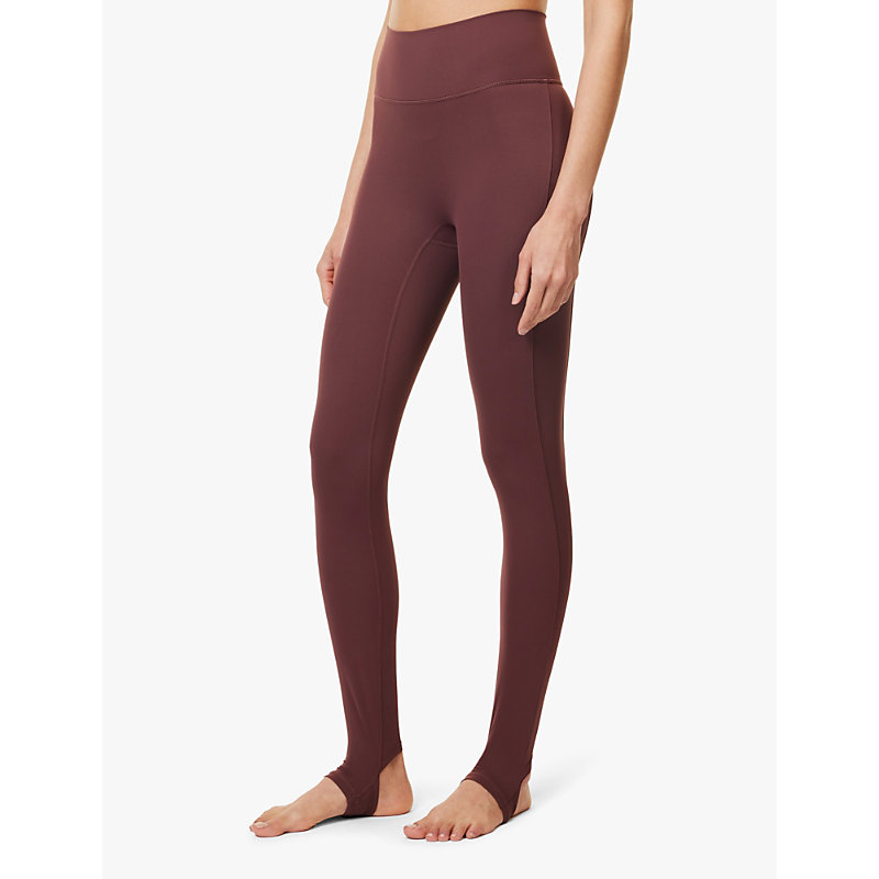 Womens Burgundy Reg Ultimate High-rise Stretch-jersey Leggings