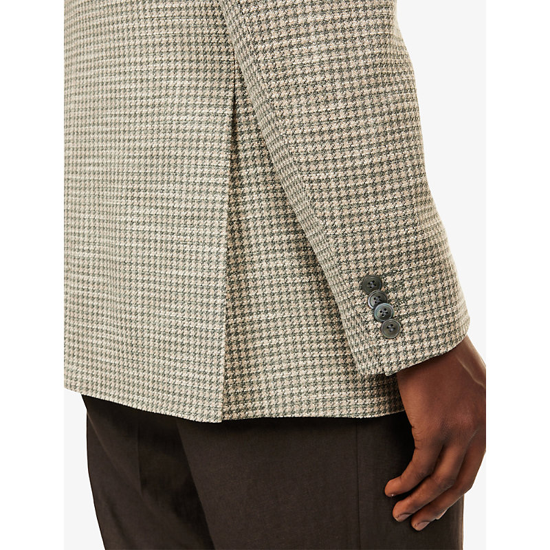 Mens Robert Single-Breasted Silk and Cotton Blazer
