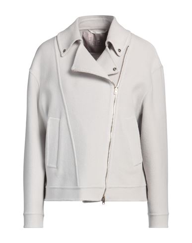 Resort Woman Jacket Light grey Size 4 Virgin Wool, Polyamide