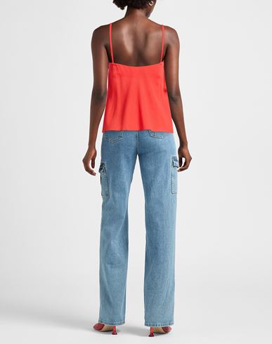 Woman Top Orange Size 10 Viscose