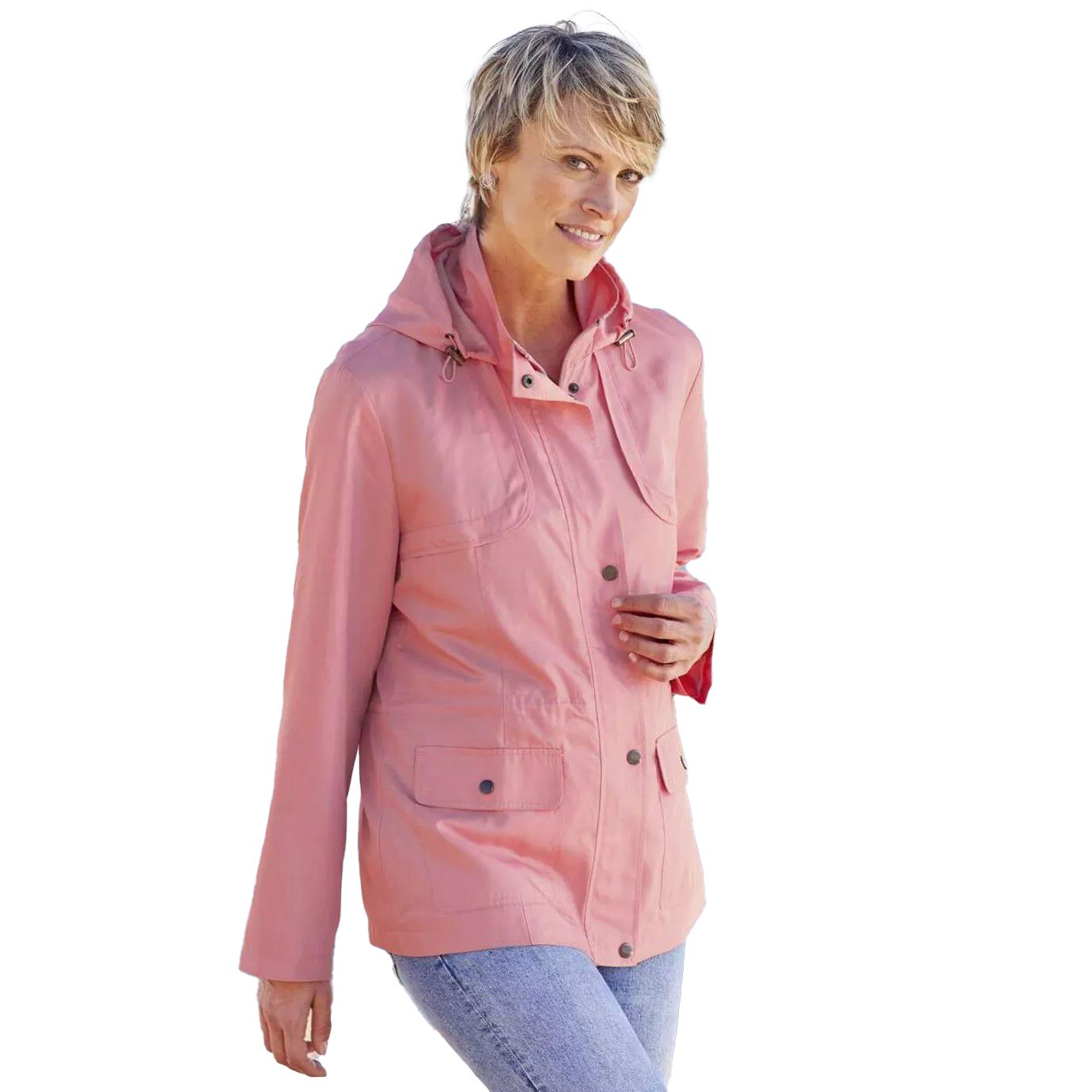 Atlas For Women Women's Lightweight Windbreaker Jacket in Pink