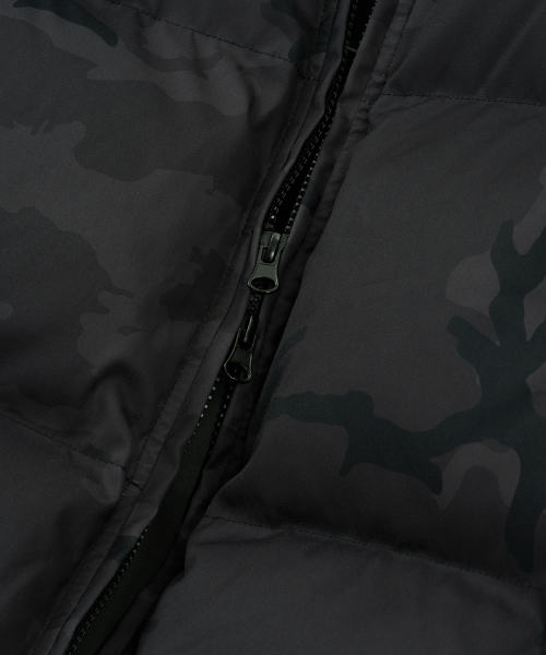 Winter Camouflage Puffer Short Padding Black