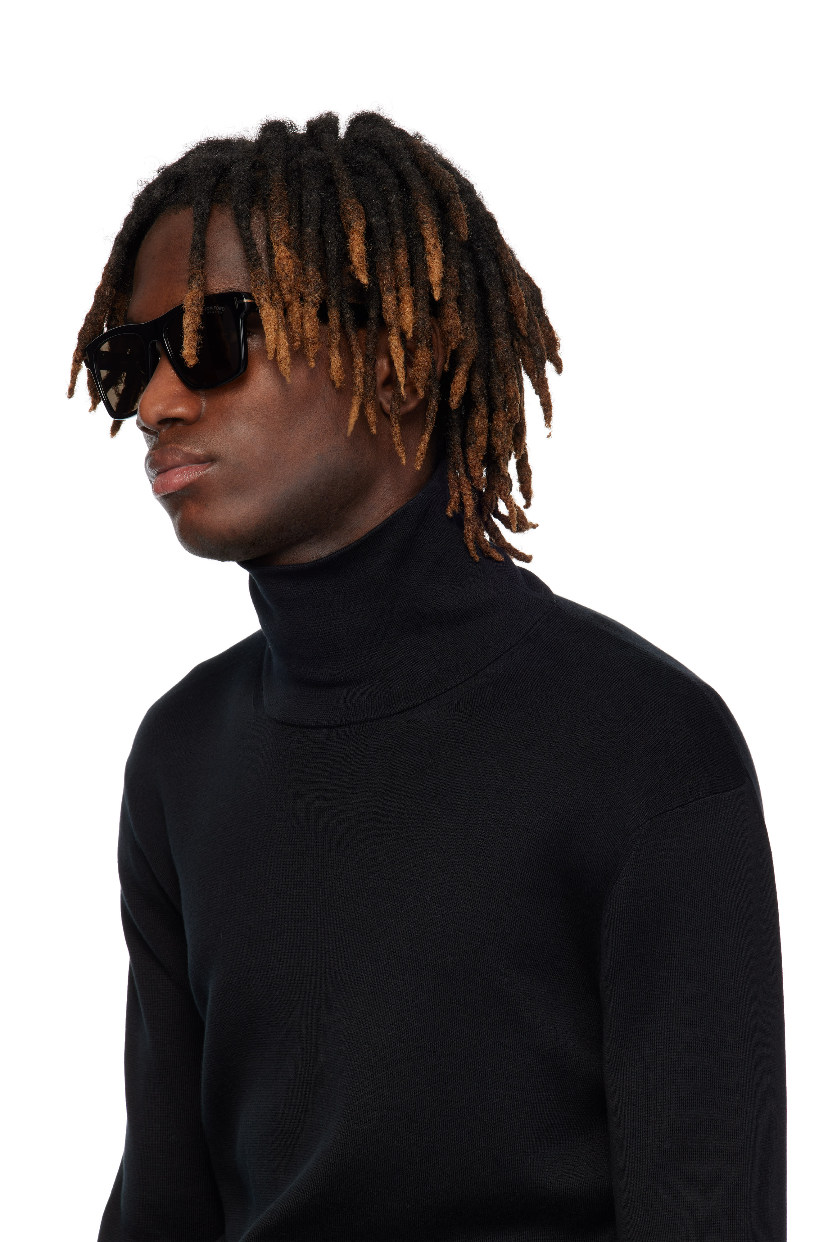 TOM FORD Black Polarized Buckley Sunglasses