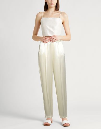 Forte_forte Woman Pants Pastel yellow Size 2 Acetate, Viscose
