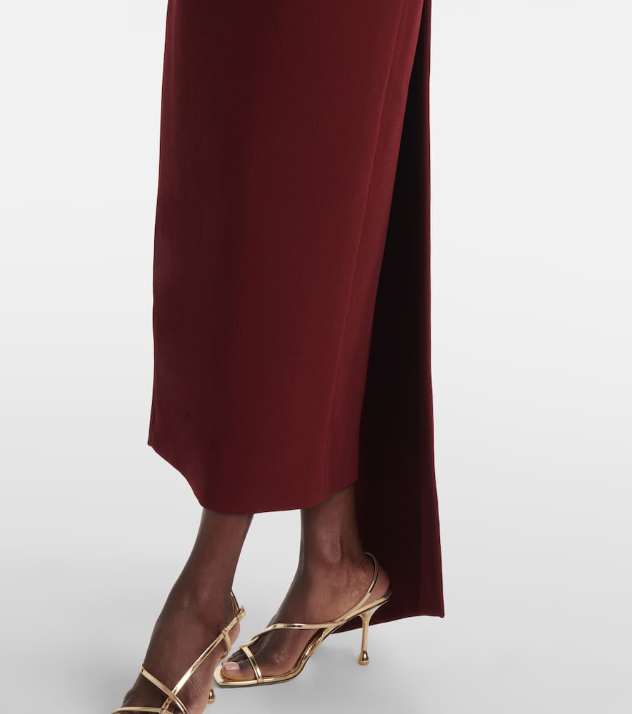 Derika off-shoulder crêpe midi dress