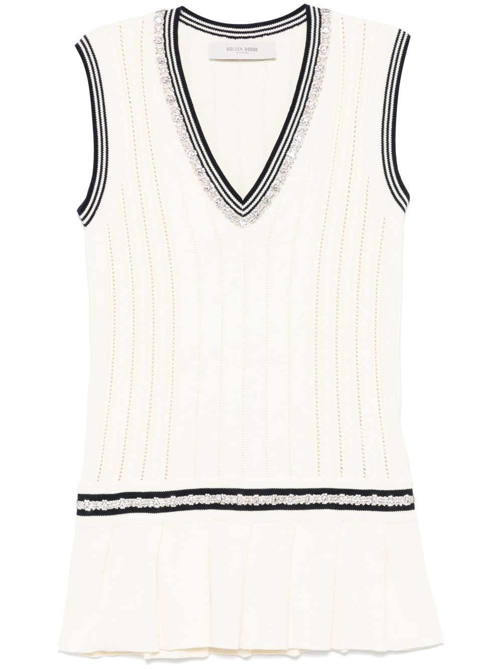 Varsity Marjory mini dress - Neutrals