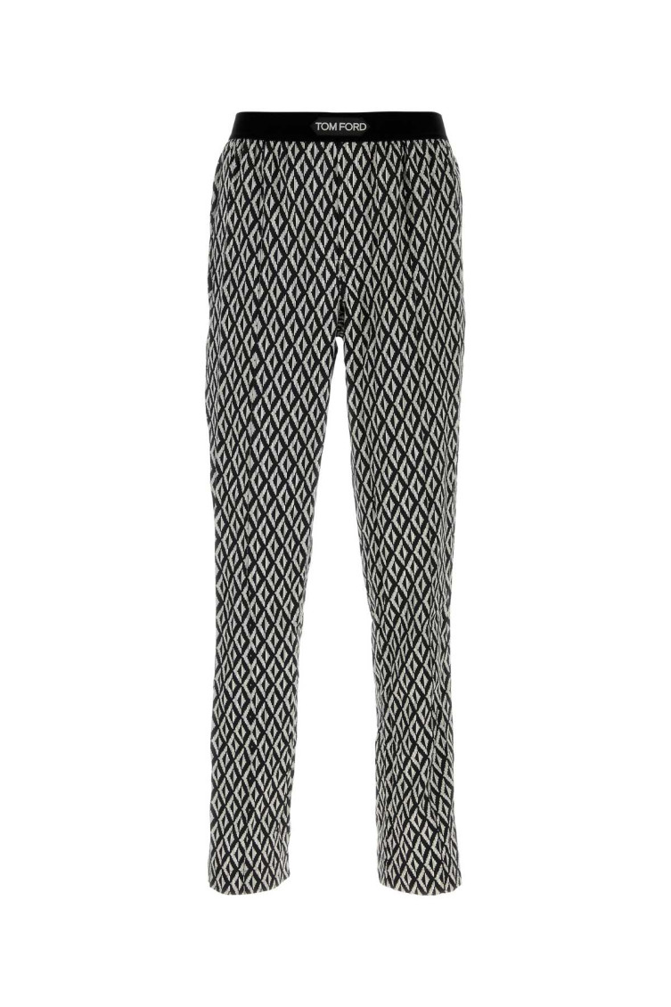 Printed Stretch Satin Pyjama Pant
