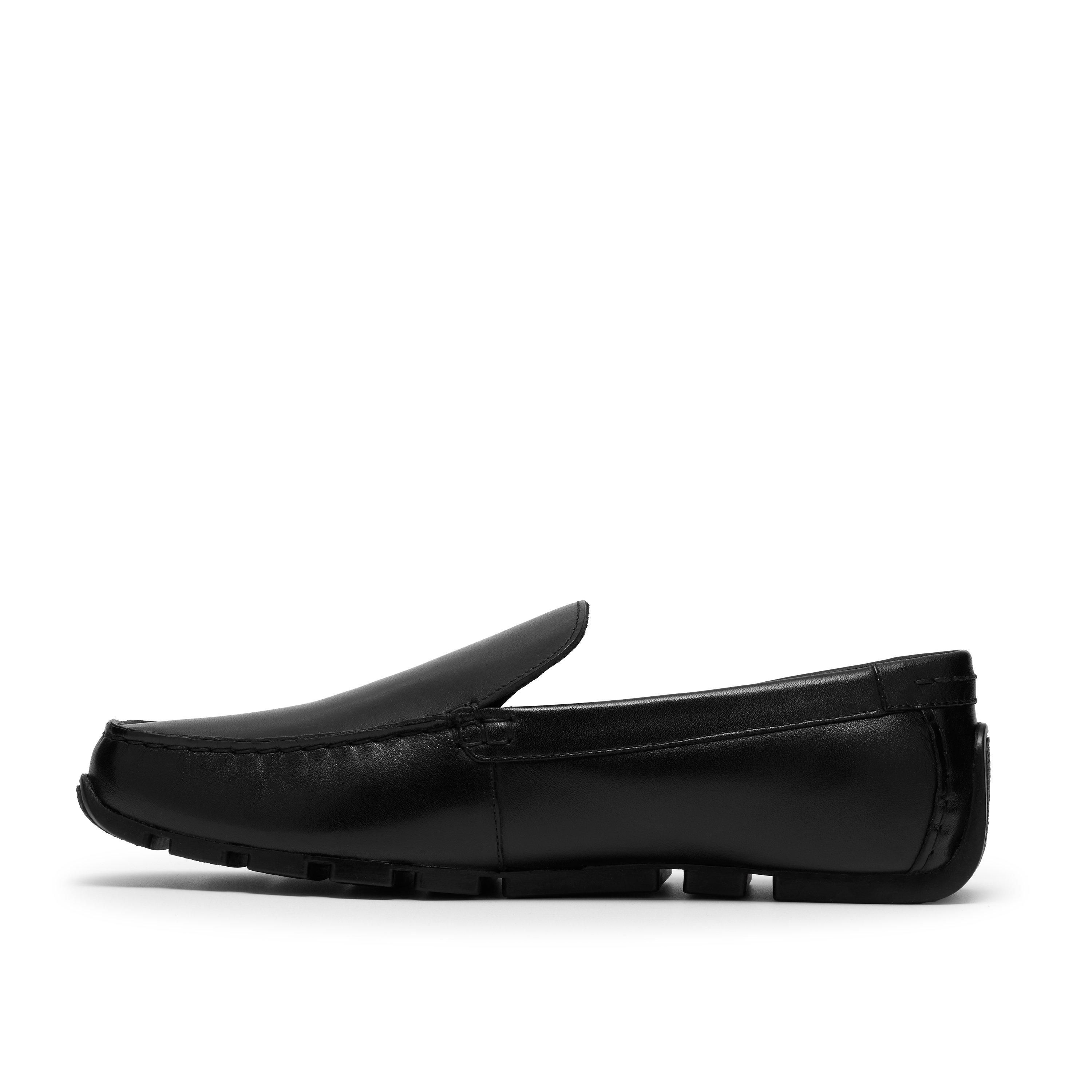 Clarks Men's Corsley Plain Black Leather Loafers, Slip Ons | : 10/Standard Fit