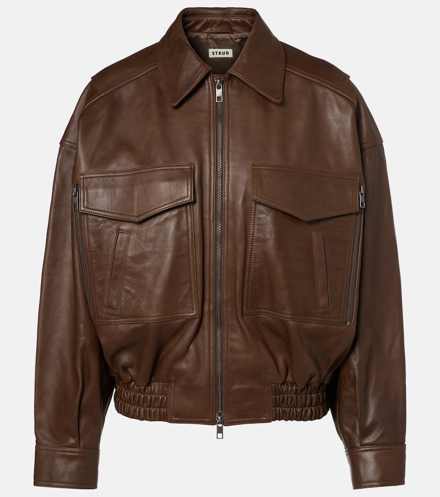 Eugene leather bomber jacket