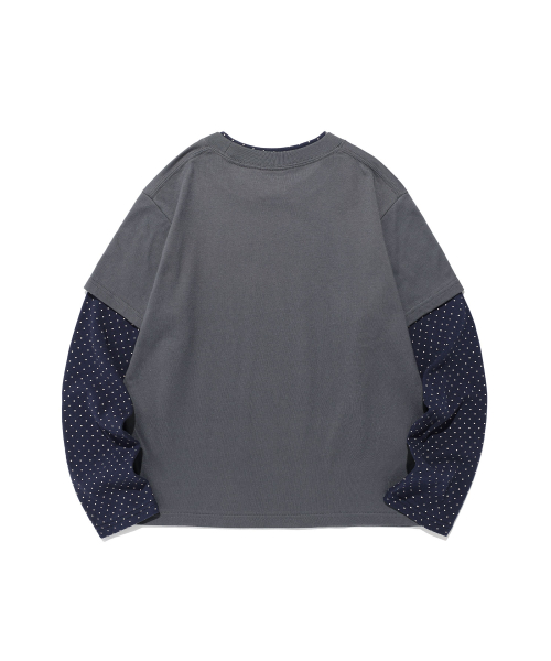 STAR DOT LAYERD S TEE_CHARCOAL