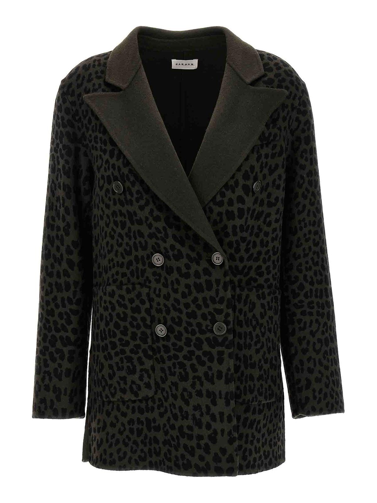 P. A.R. O.S. H. Animal print double-breasted blazer