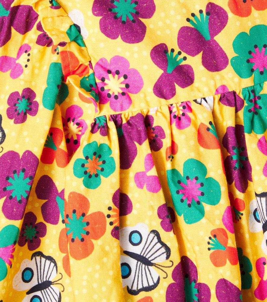 Fábula Printed ruffle-trimmed cotton dress