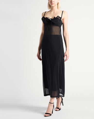 Woman Midi dress Black Size M Polyamide, Elastane