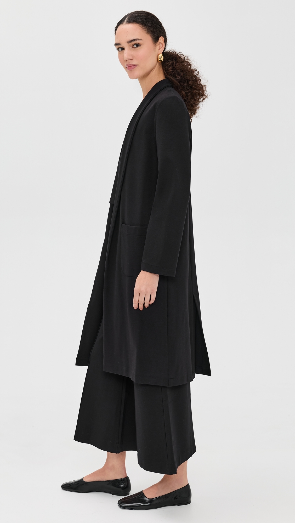 Ponte Knit Smoking Jacket Black