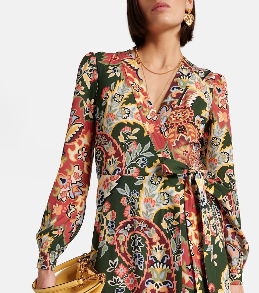 Printed wrap dress