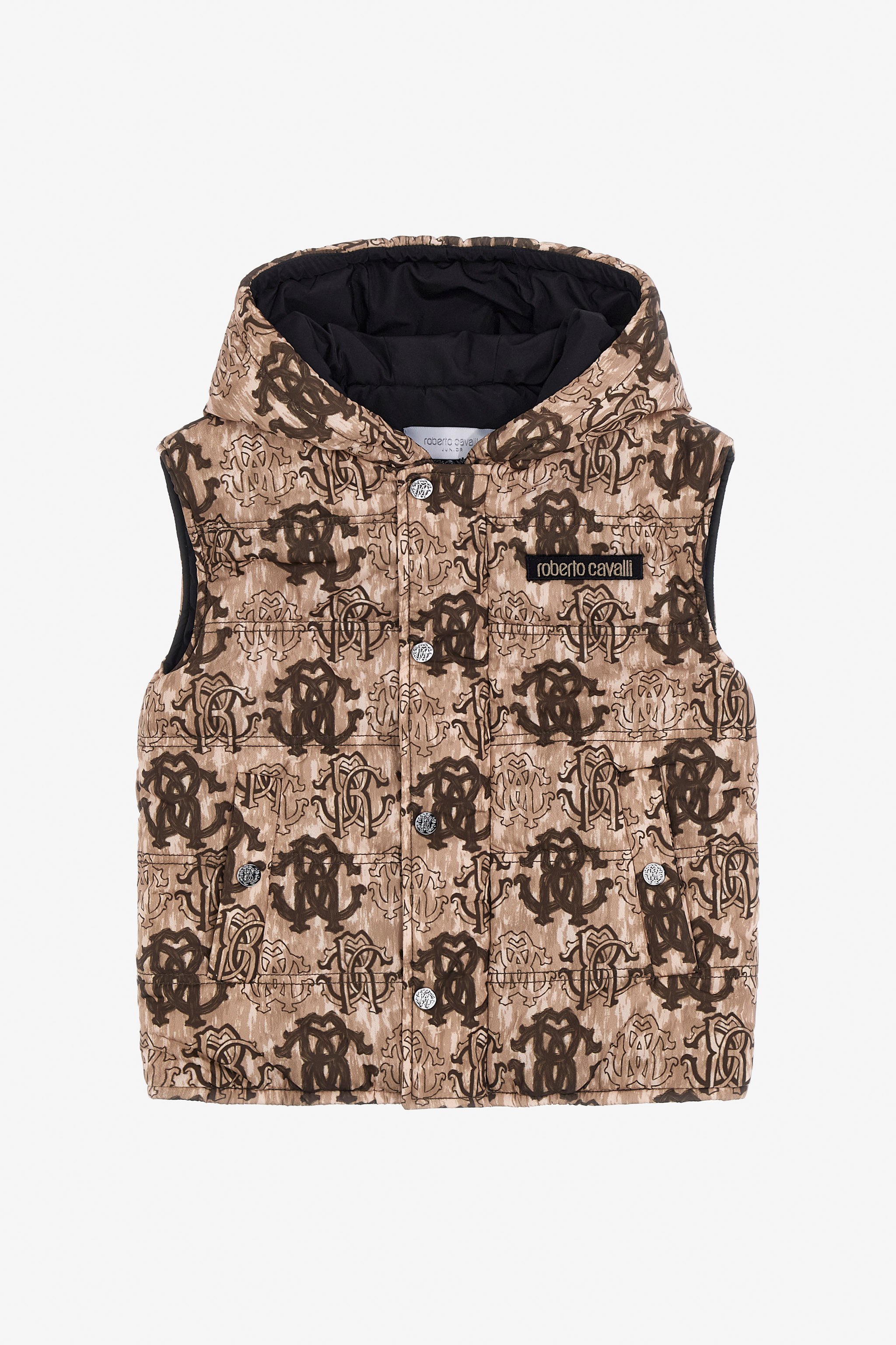 3d Monogram Print Down Vest