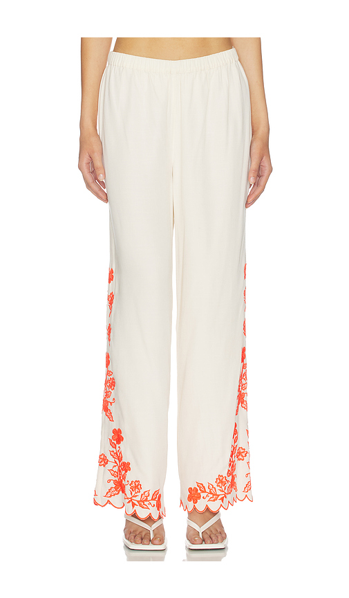 Amanda Uprichard Coraline Pants in Cream,Orange. - XL also in L, M