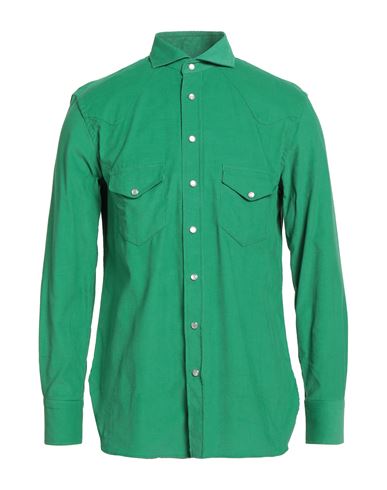 Arpège Heritage Man Shirt Green Size 34 Cotton