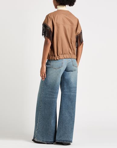 Woman Vest Camel Size M Cotton, Polyester, Polyamide