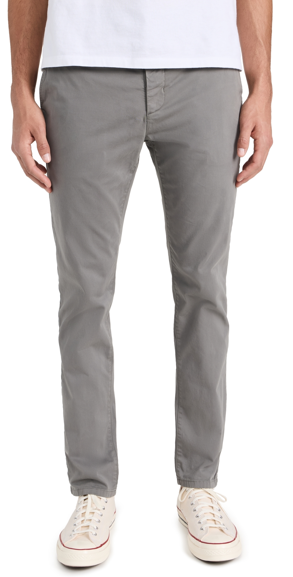 Danford Chino In Stretch Sateen Cool Slate