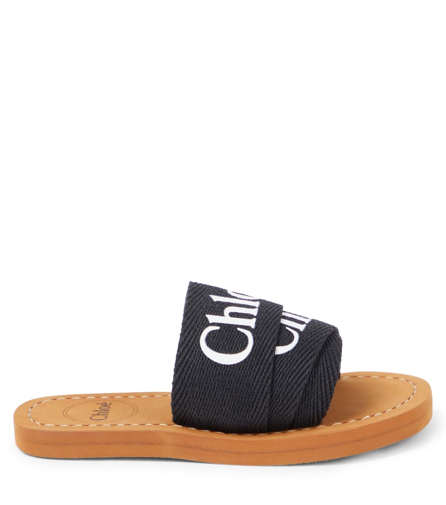 Chloé Kids Aqua logo sandals