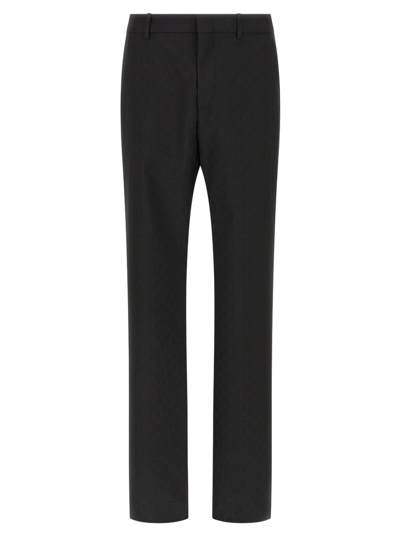 Wool-Blend Dress Trousers — Black