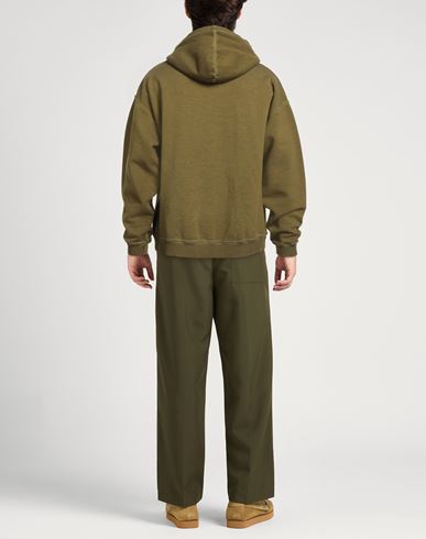 Man Sweatshirt Military green Size L Cotton