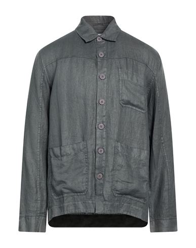 Man Shirt Charcoal Size L Linen