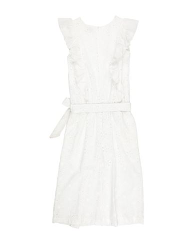 Kid Girl Jumpsuit White Size 12 Cotton, Polyester