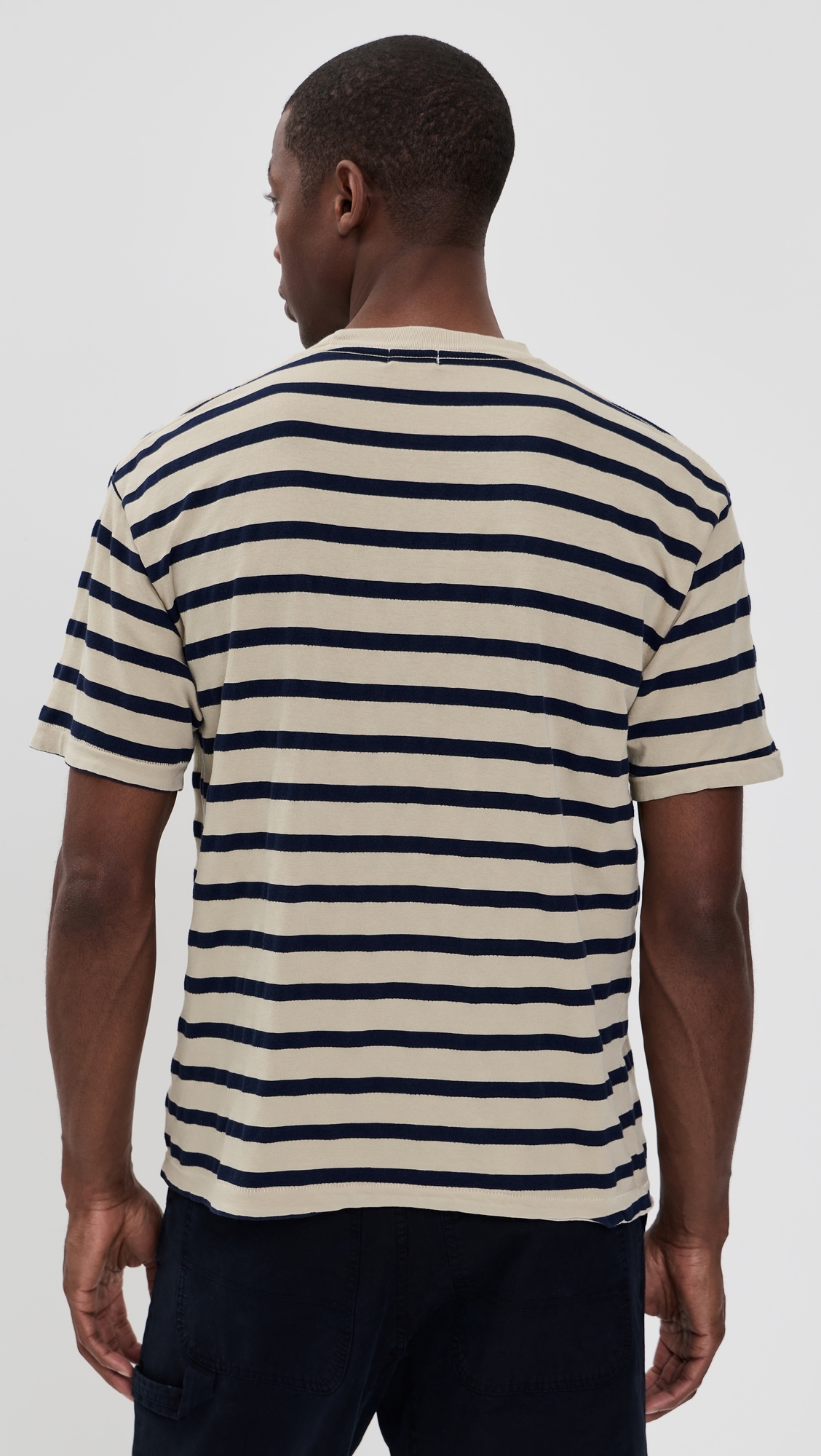 Enzo Stripe Tee Bisque