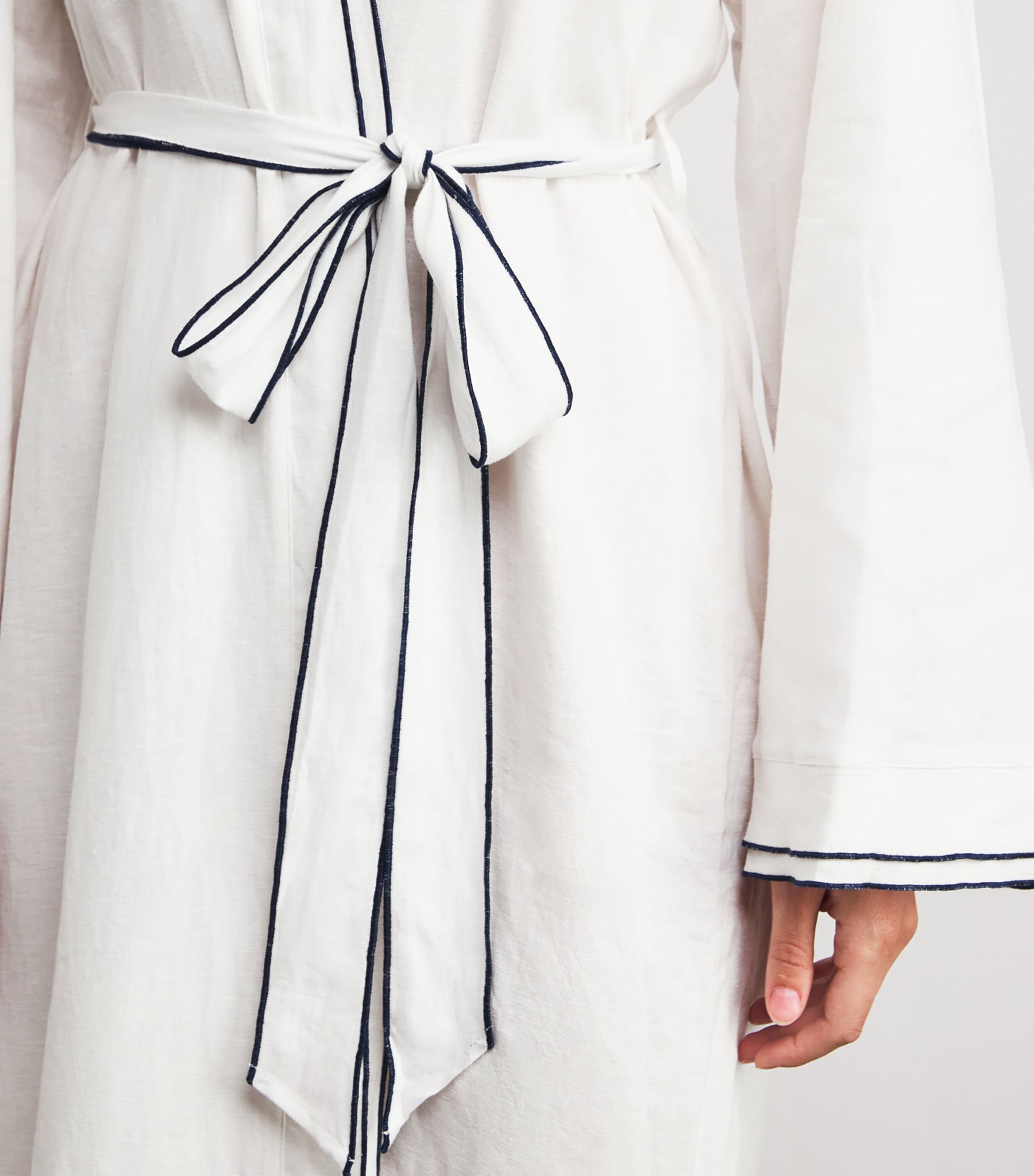 Linen-Blend Robe