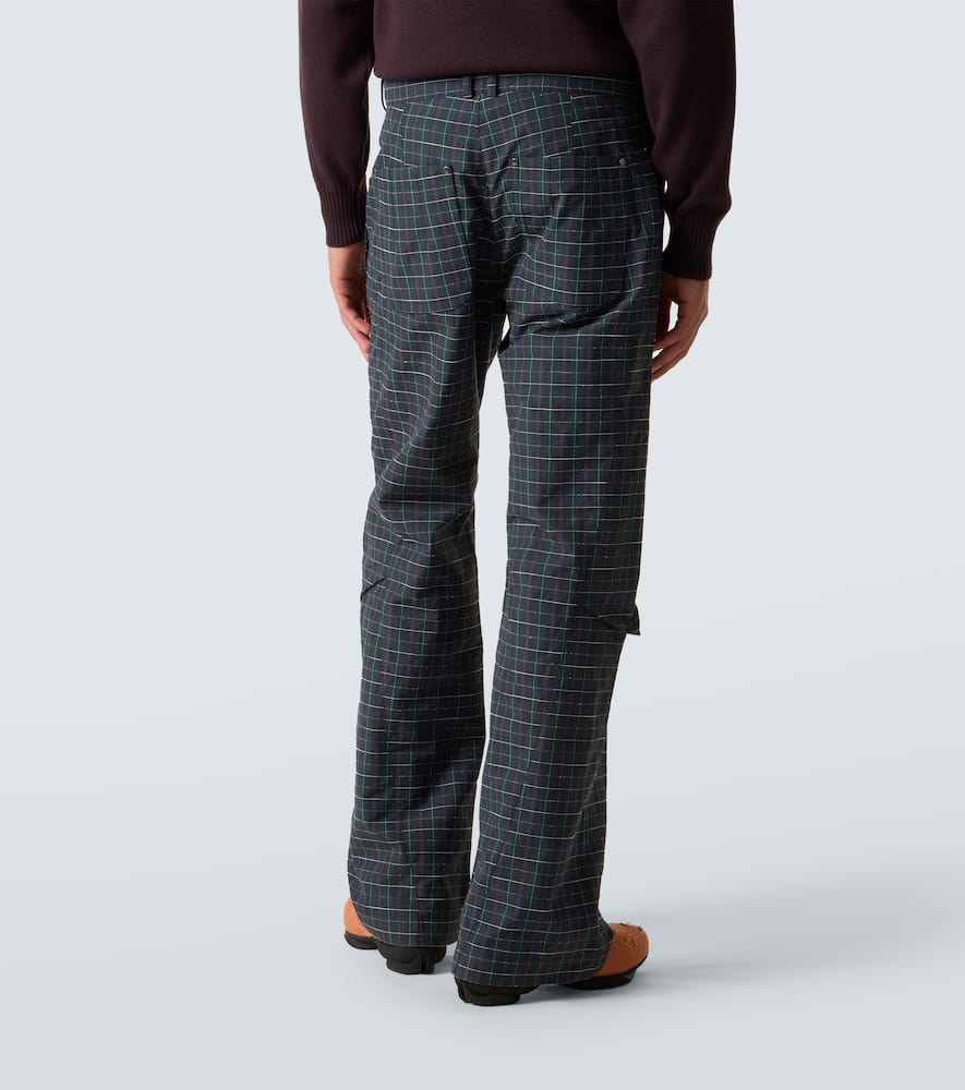 Kraner checked cotton-blend wide-leg pants