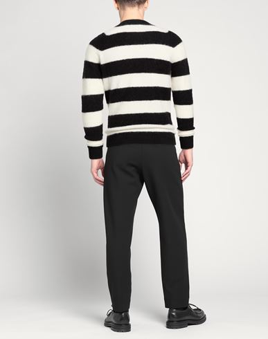 Man Sweater Black Size 40 Mohair wool, Merino Wool, Polyamide, Elastane