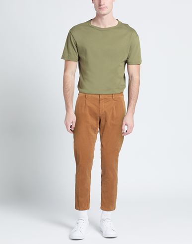 Man Pants Camel Size 34 Cotton, Elastane