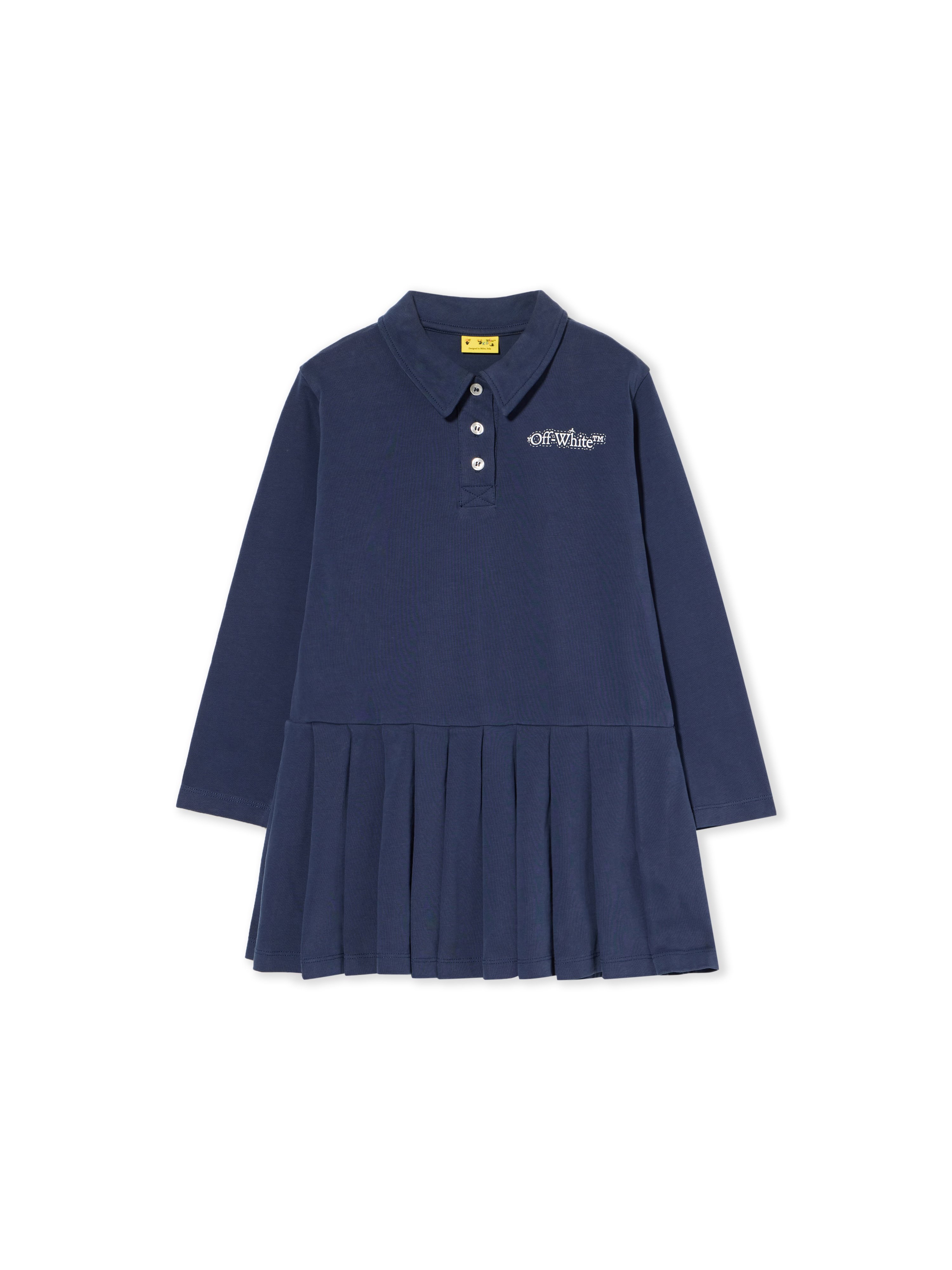 Arrow Dotline Polo Dress - Kids Clothing Navy Blue