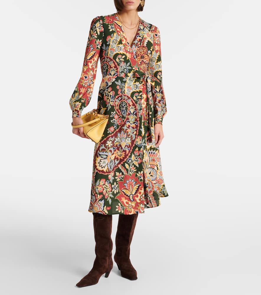 Printed wrap dress