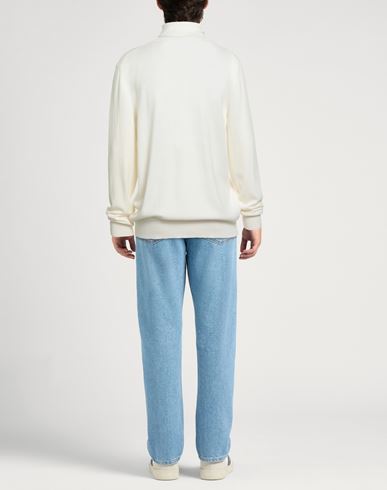 Man Turtleneck White Size 40 Virgin Wool, Viscose, Cashmere
