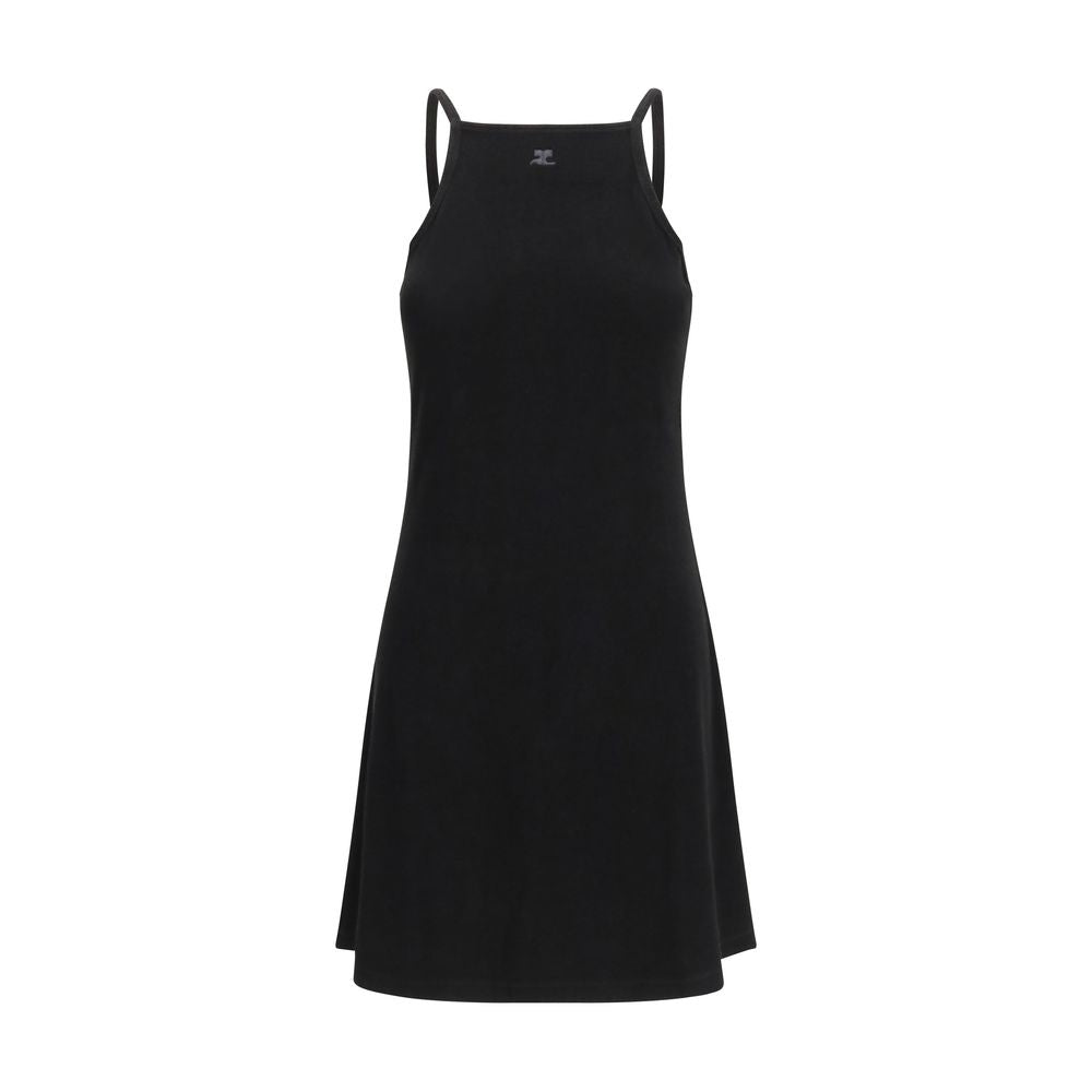 Logo Mini Dress — Black