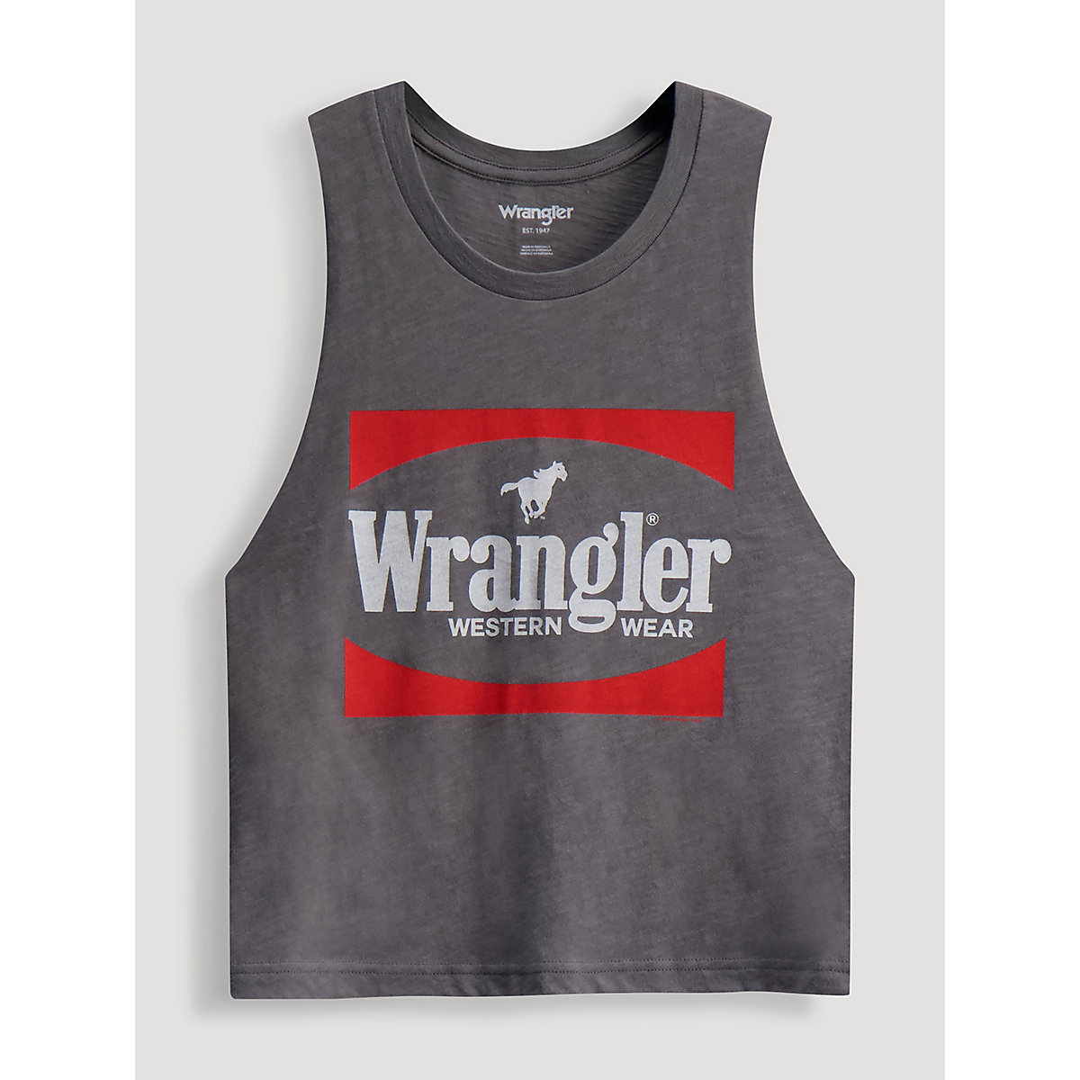 Western Wear Crop Festival Tank in Marshmallow