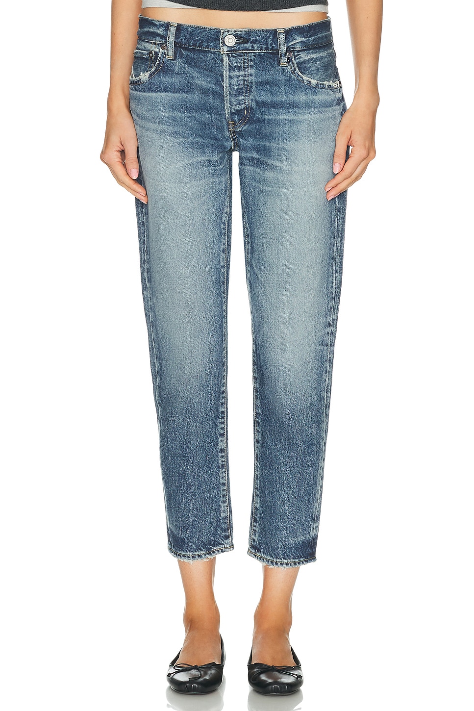 Moussy Vintage Mendon Tapered Jeans in Blue - Blue. 25 also , 24, 26, 27, 28, 29, 30