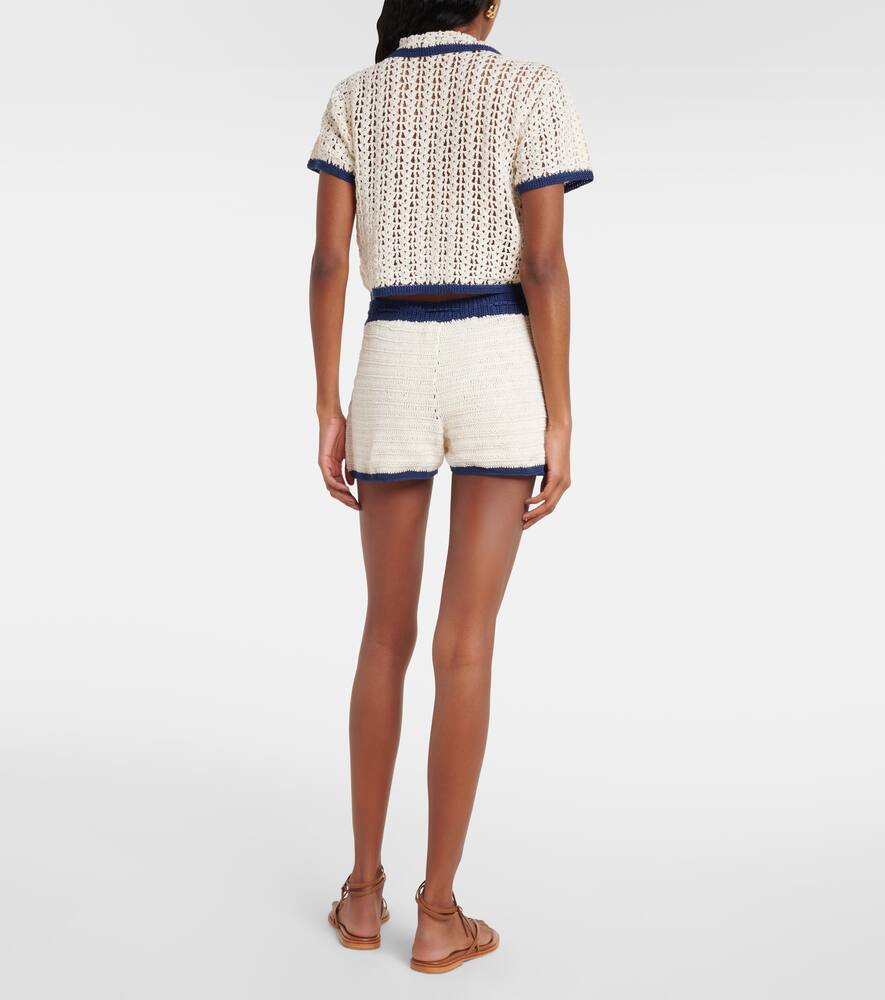 Anna Kosturova Seaside crochet cotton shorts