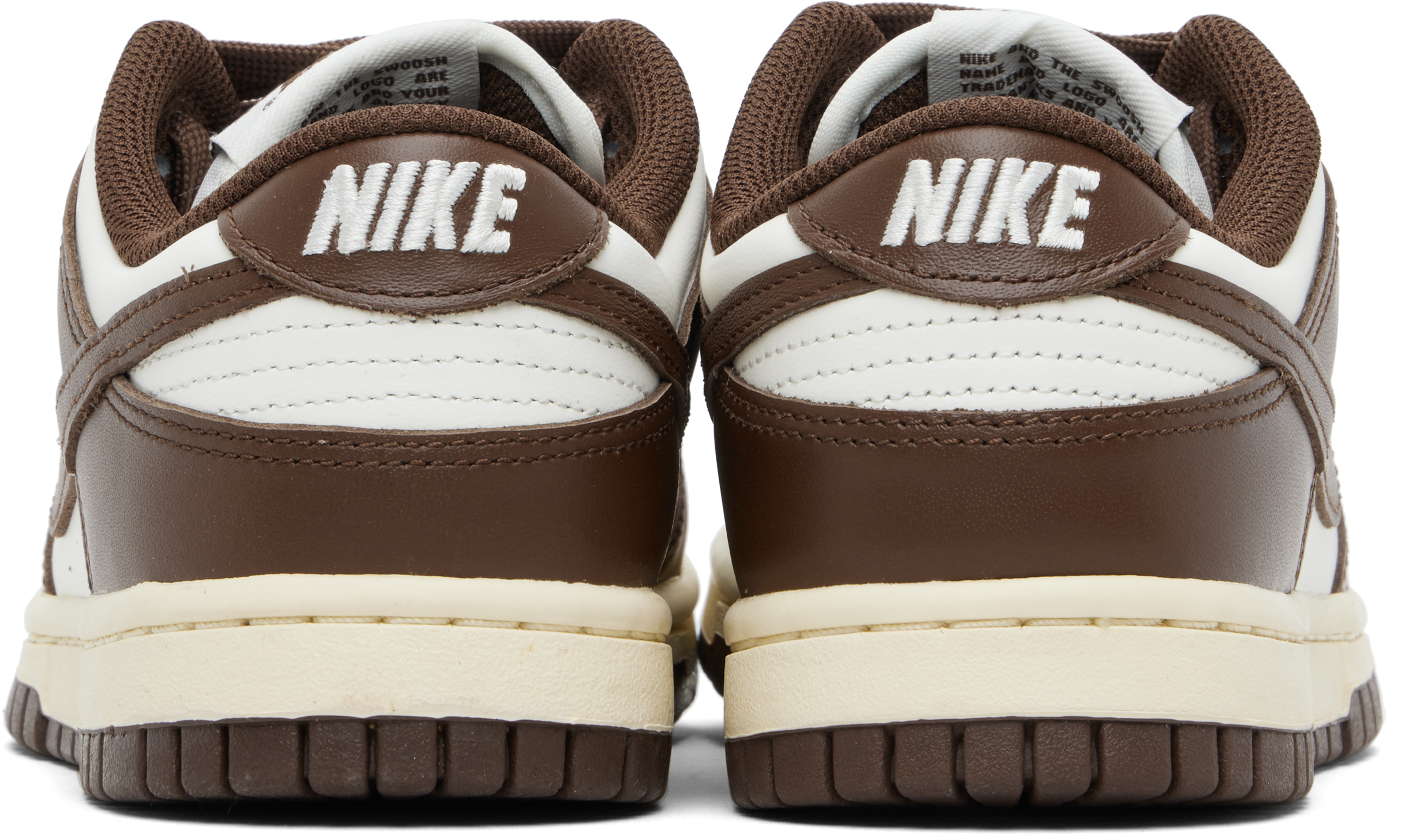 Off-White & Brown Dunk Low Sneakers