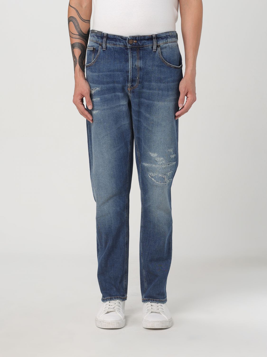 Mid-rise slim-fit jeans - Blue