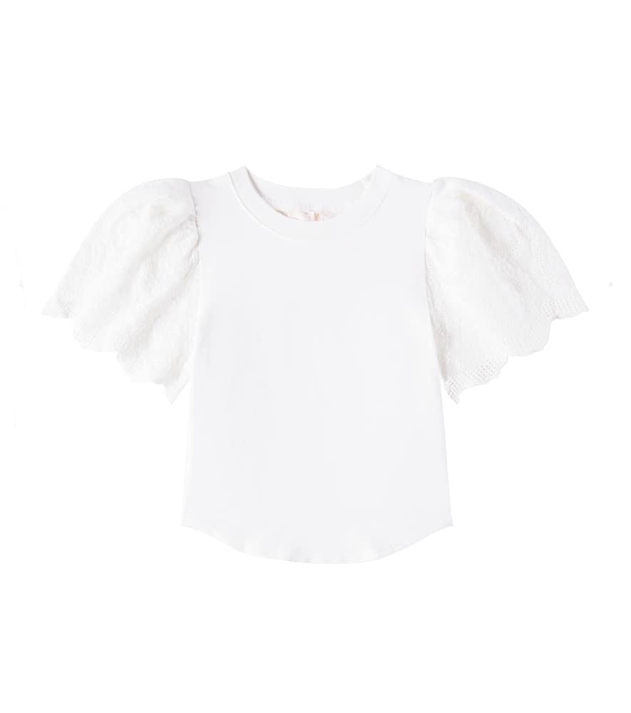 Petite Amalie Embroidered cotton T-shirt