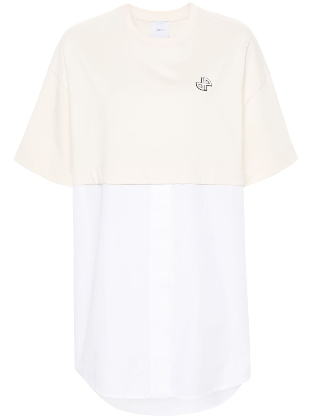 Layered shirt dress - White
