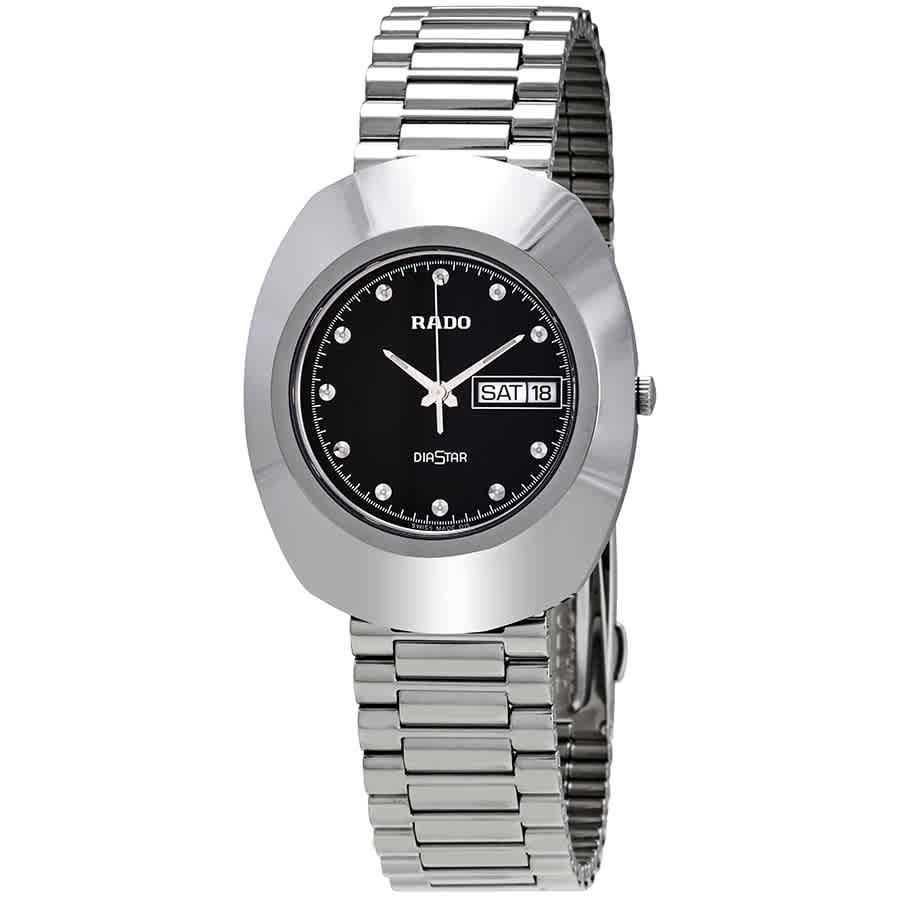 Diastar Black Dial Stainless Steel Mens Watch R12391153