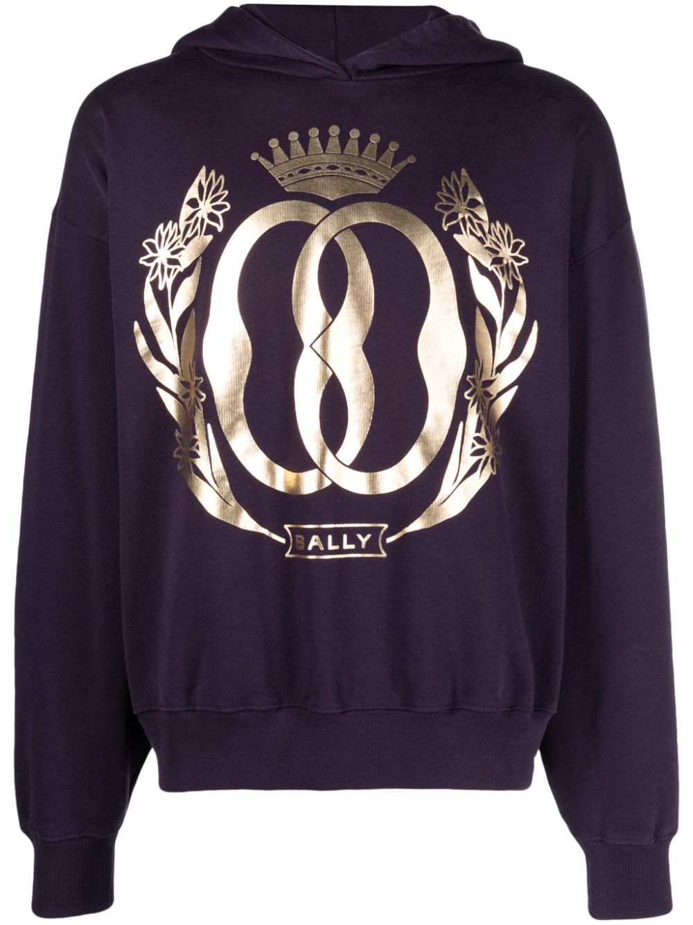 Logo-print organic cotton hoodie - Purple