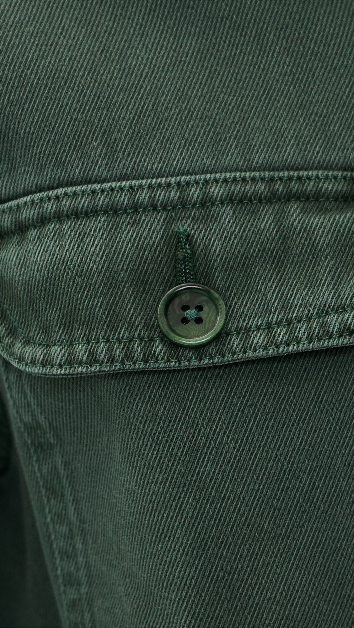 Garment Dyed Work Jacket in Recycled Denim Faded Cypress
