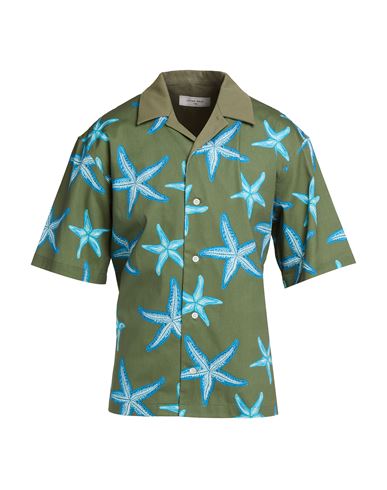 Man Shirt Military green Size M Cotton
